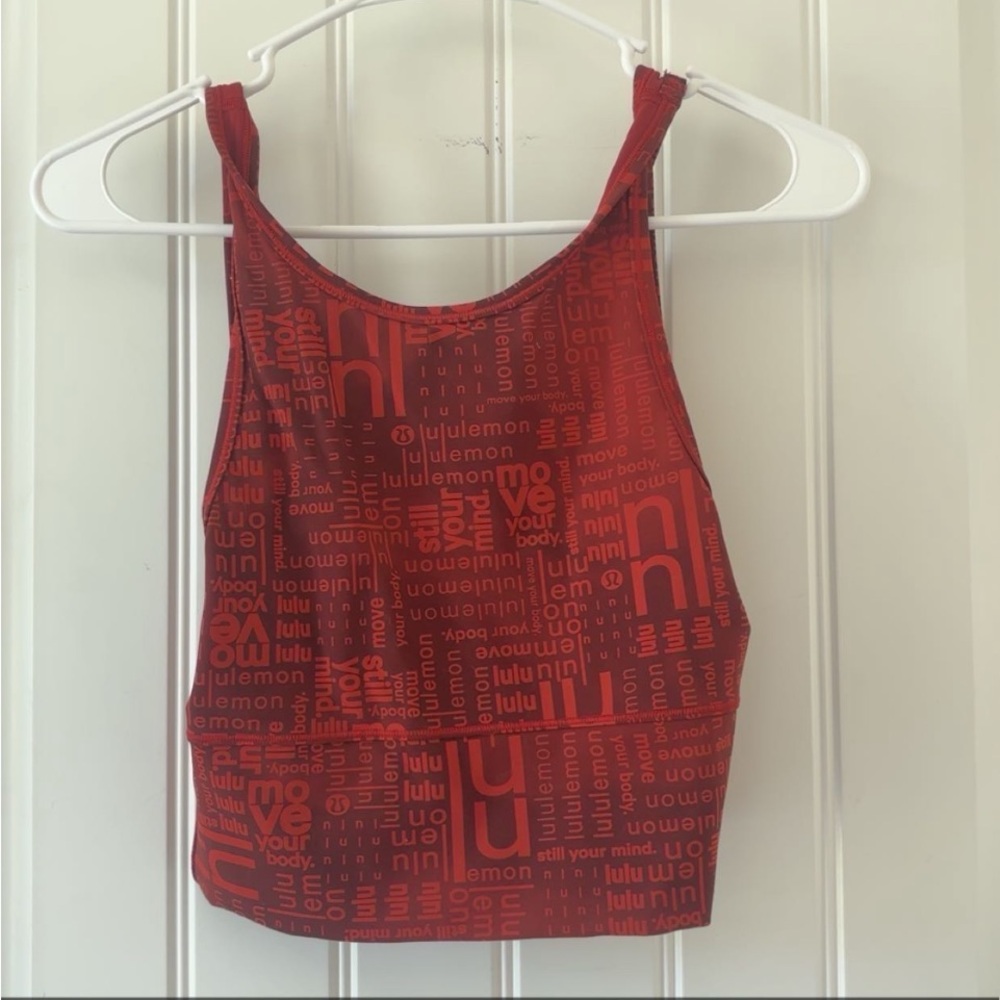 lululemon athletica Red Graphic Tank Top